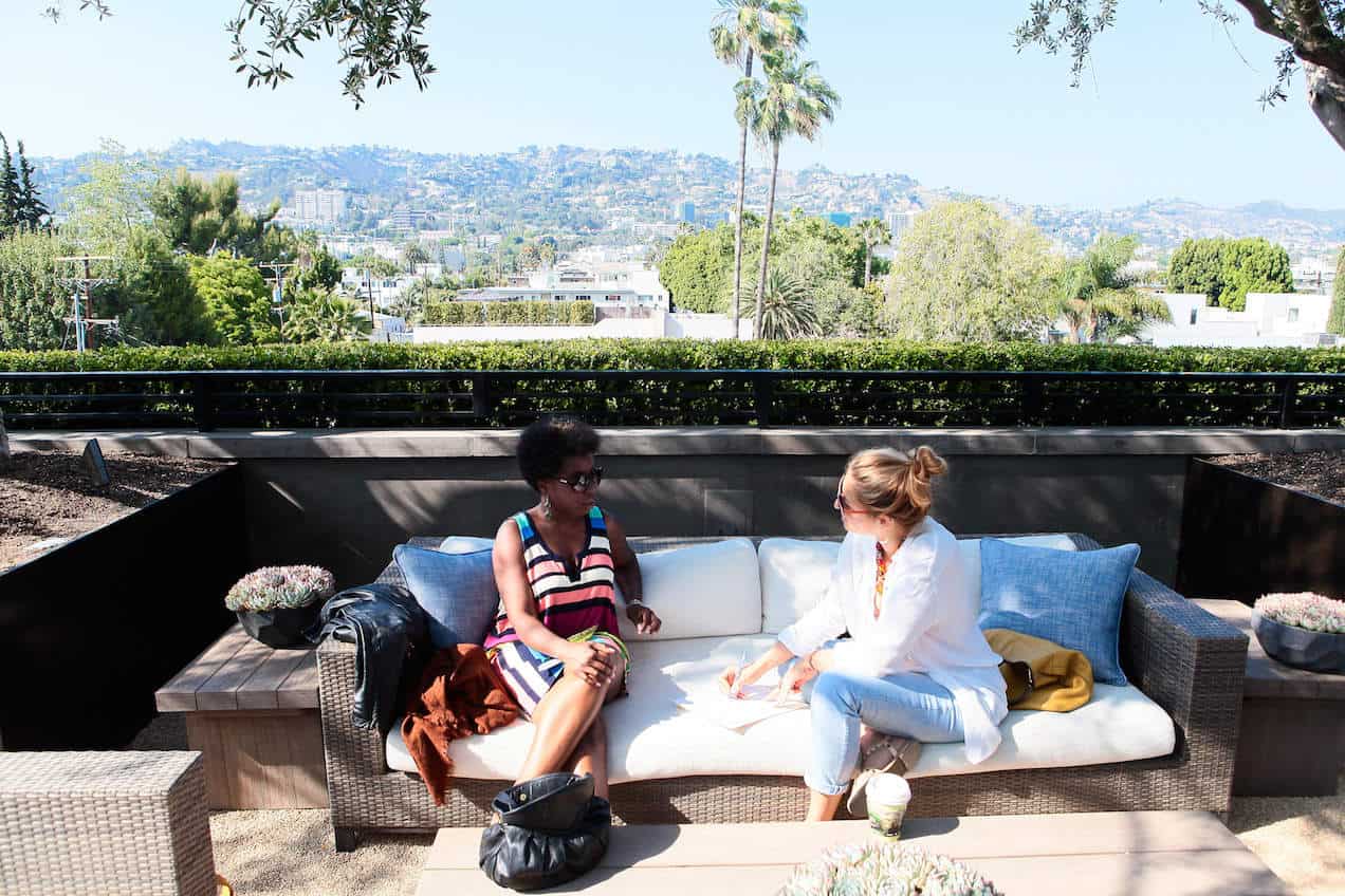 Timika and I working with a view 🙂 WorkingInLA