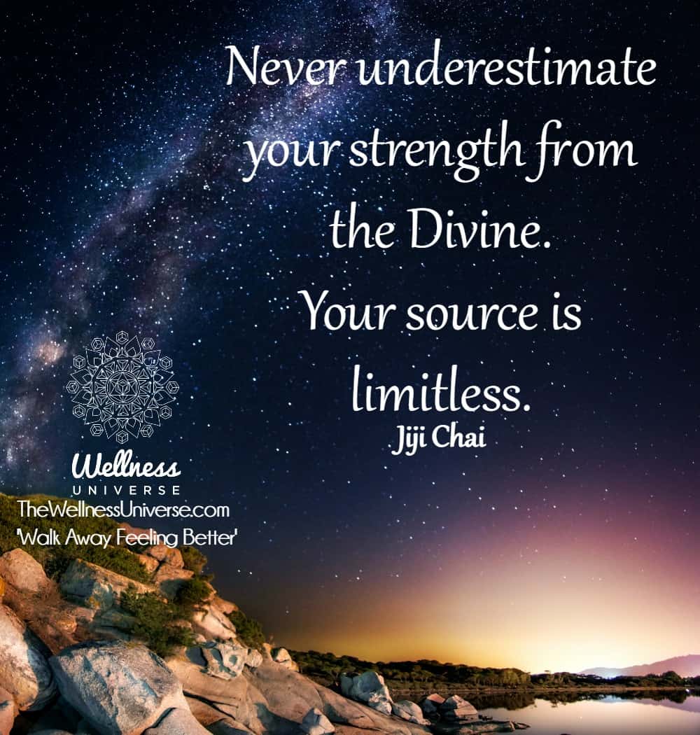 Never underestimate your strength from the Divine. Your source is limitless. ~@jijichai #WUWorldChan