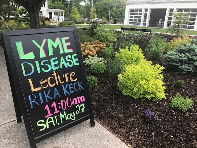 Lyme disease health talk, Washington Depot CT. Next talk, July 8th, New Milford Library, CT, 2.30pm