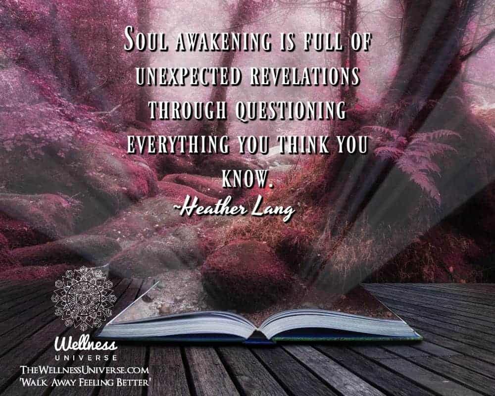 Soul awakening is full of unexpected revelations through questioning everything you think you know.