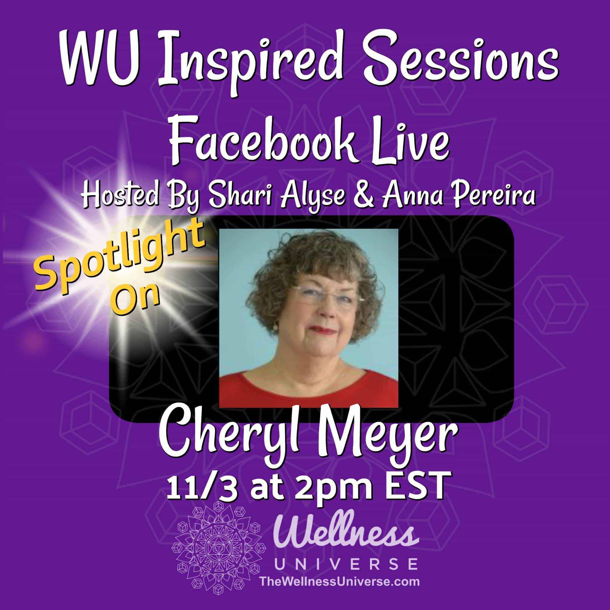 Meet WU World-Changer, Award-Winning Author and Health Coach, @cheryl-meyer TOMORROW on WU Inspired