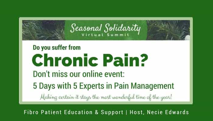 Chronic Pain Summit, starting December 11 Get the answers you need about your chronic pain, or the p