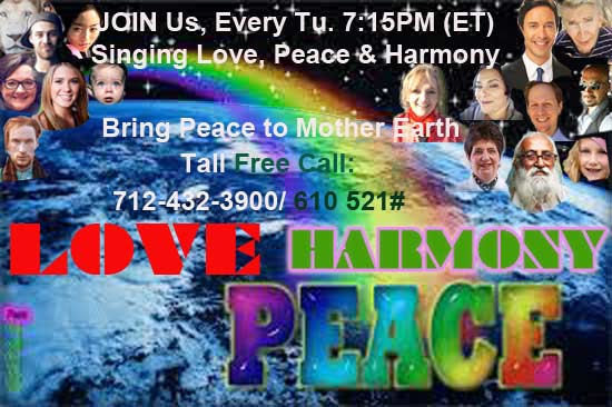 LOVE U, #WUWorldChangers! ~ JOIN, Love, Peace & Harmony 30min Chanting, starting 7:15PM(ET! ~ It