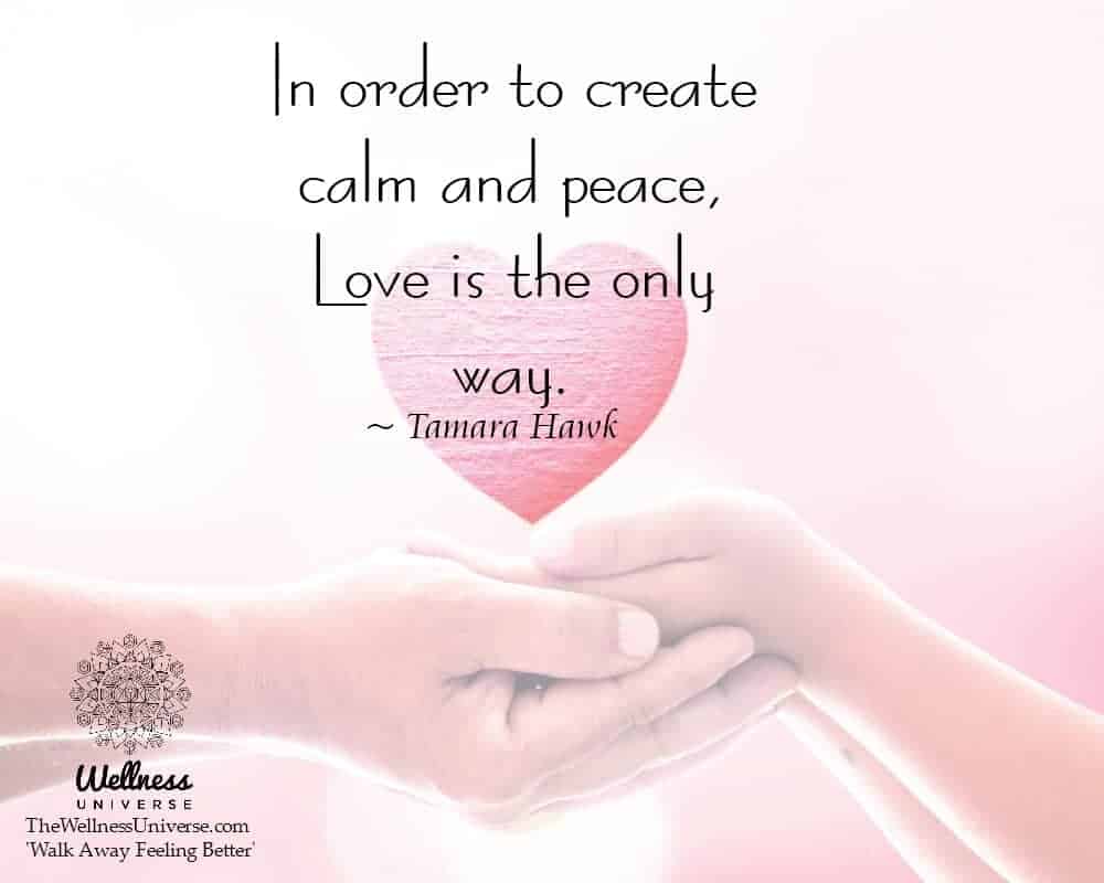 In order to create calm and peace, Love is the only way. ~ @TamaraHawk #WUWorldChanger https://www.f