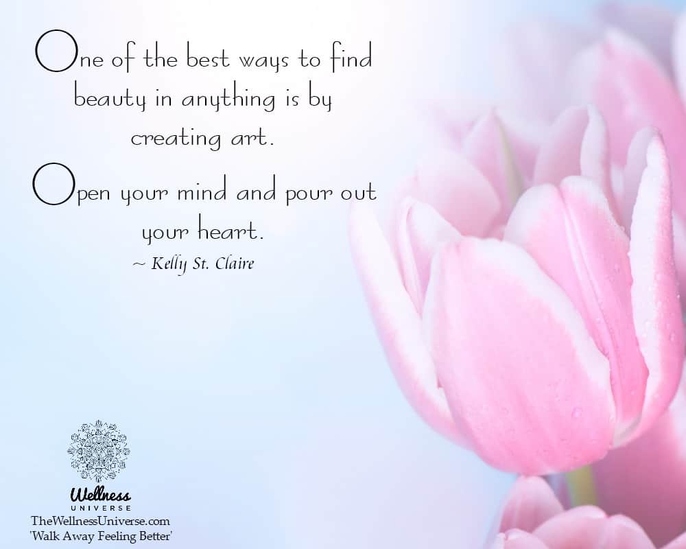 One of the best ways to find beauty in anything is by creating art. Open your mind and pour out your