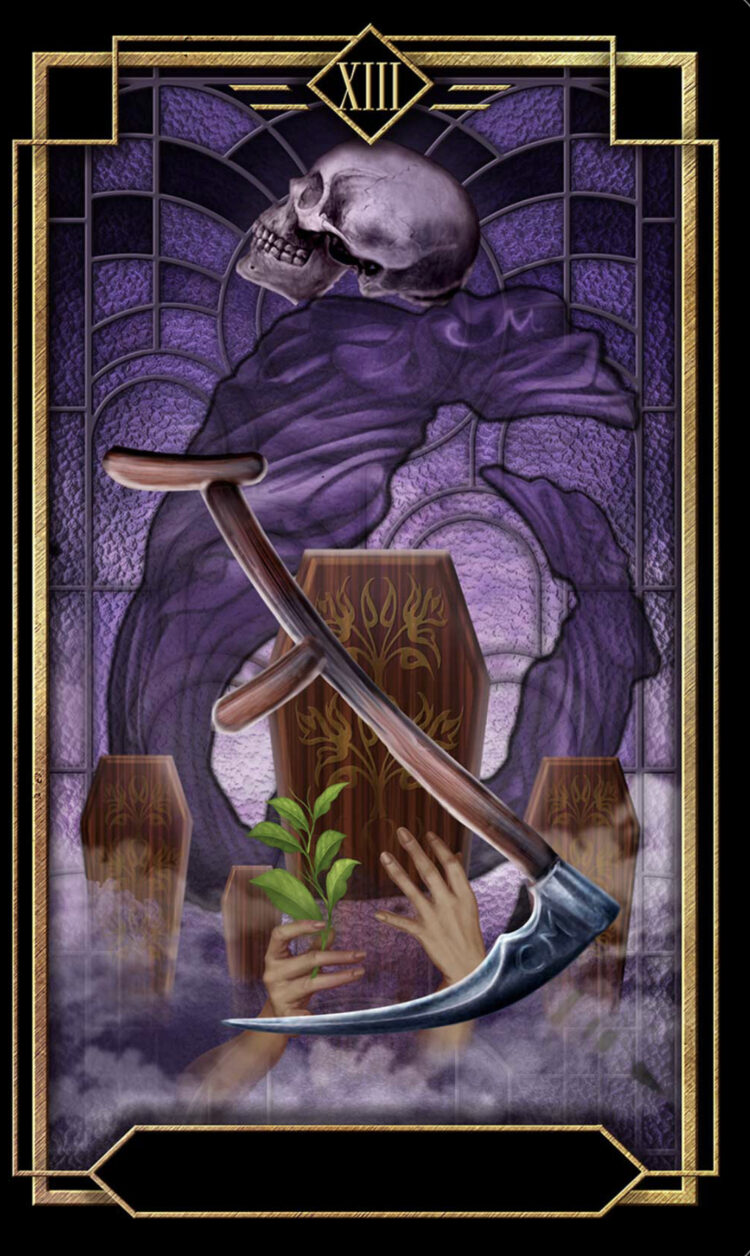 “Today’s a great day to celebrate the endings & completions.” La Mort – Tarot Decora