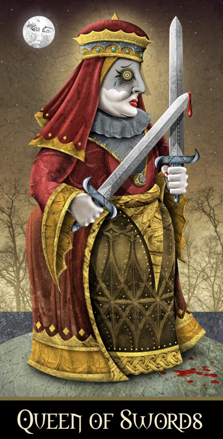 “Today’s a great day to cut your losses no matter how painful.” Queen Of Swords – Devian