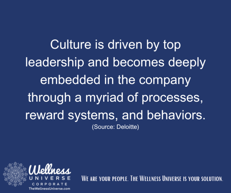 “Culture is driven by top leadership and becomes deeply embedded in the company through a myriad o