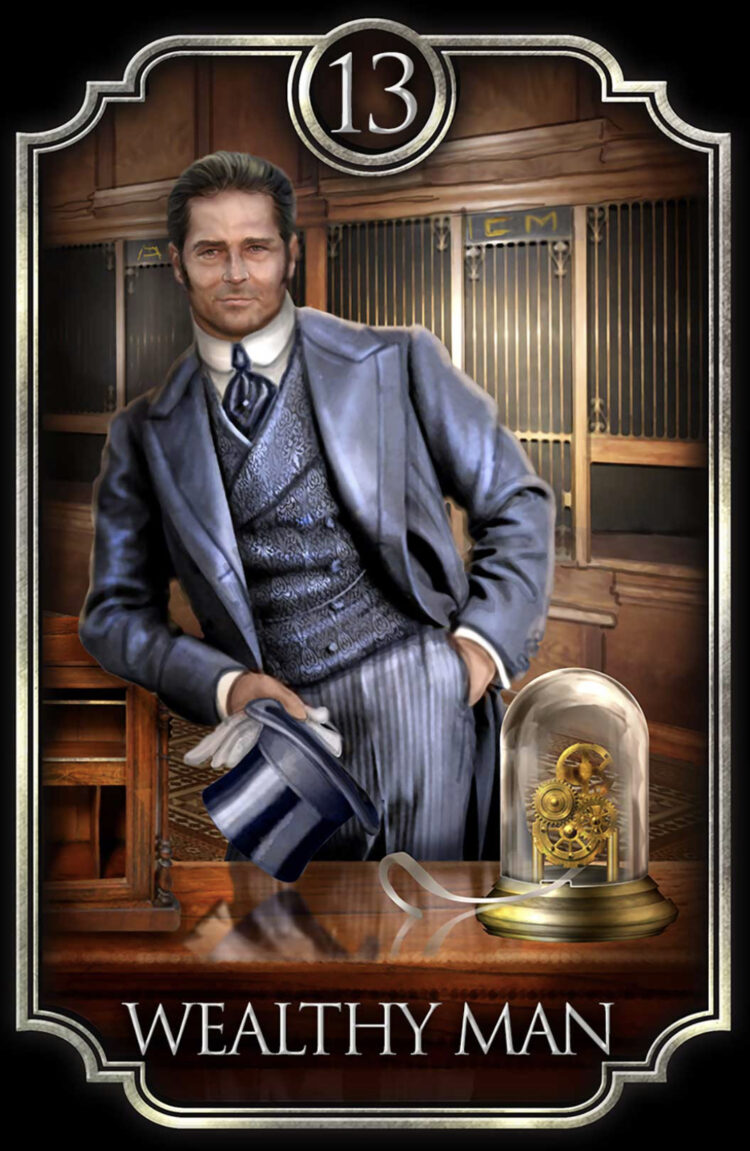 “Today’s a great day to take a calculated risk.” Wealthy Man – Fin De Siecle Kipper Deck