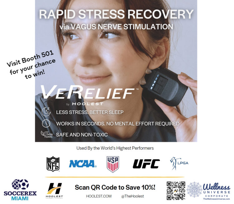 Visit The Wellness Universe @thewellnessuniverse in Booth 501 at Soccerex for your chance to win a V