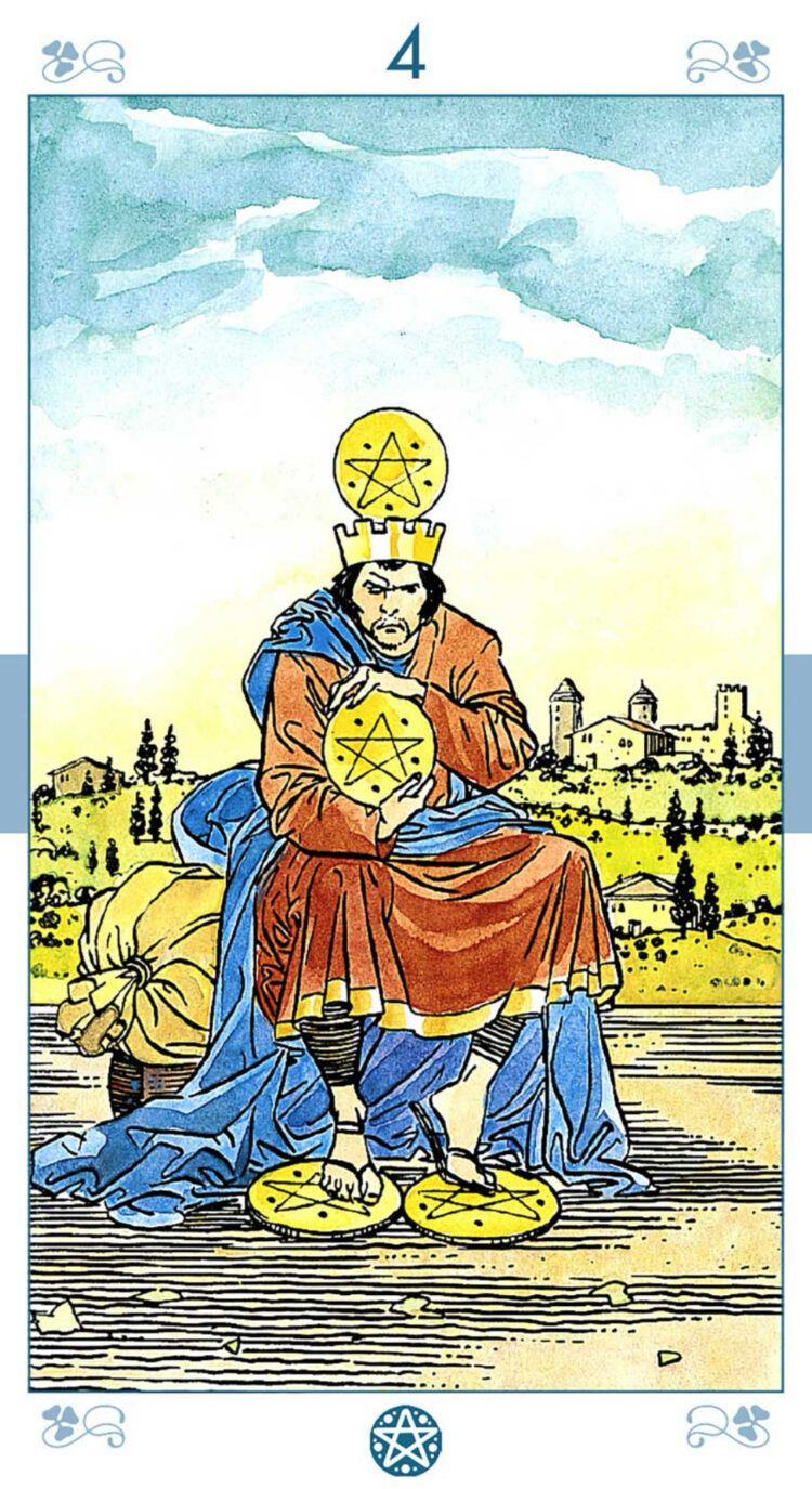 “Today’s a great day to work out your grievances alone.” Four Of Pentacles – Universal T