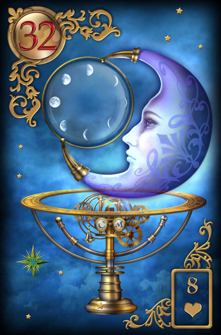 “Today’s a great day to work on your identity & purpose.” The Moon – Gilded Reverie 