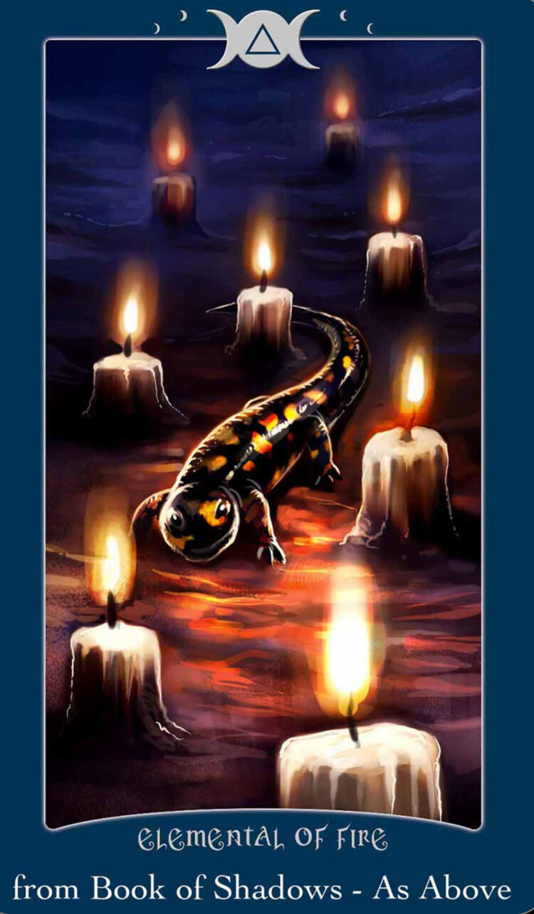 “Today’s a great day to proceed mindfully & carefully.” Elemental Of Fire (Page Of Wands)