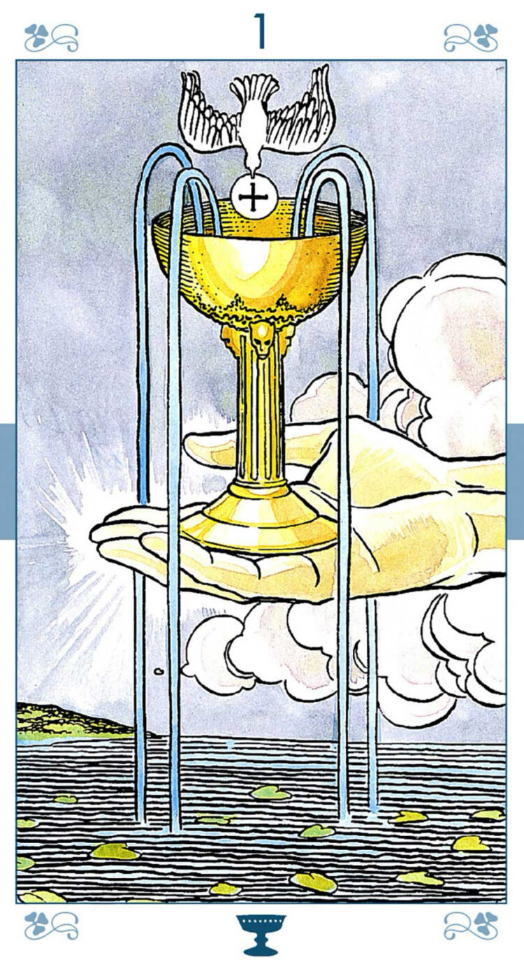 “Today’s a great day to replenish yourself.” Ace Of Cups – Universal Tarot Deck & Ap