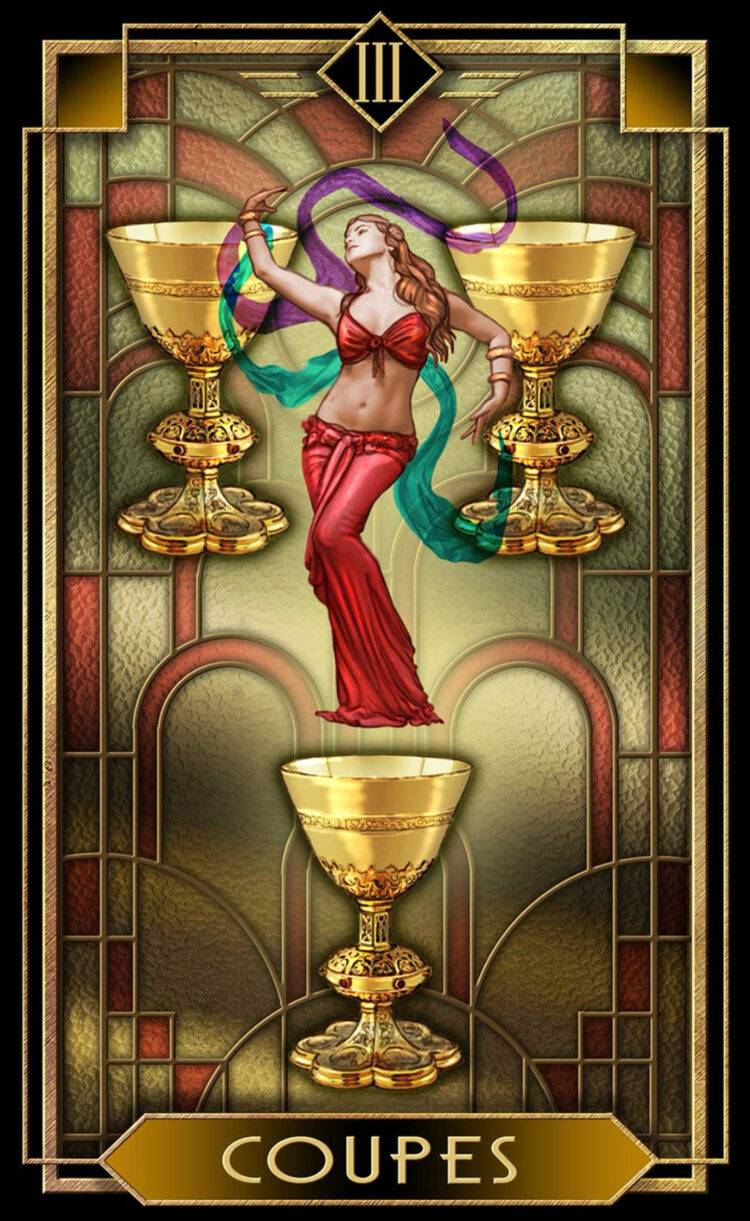 “Today’s a great day to dance like EVERYONE’S watching.” Three Of Coupes – Tarot Decor