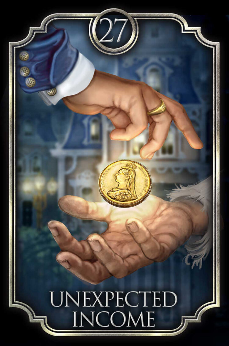 “Today’s a great day to openly receive.” Unexpected Income – Fin De Siecle Kipper Deck &