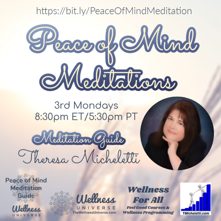 LIVE TODAY! Join us for Peace of Mind Meditations. For the spiritual seeker who wants to relax into 