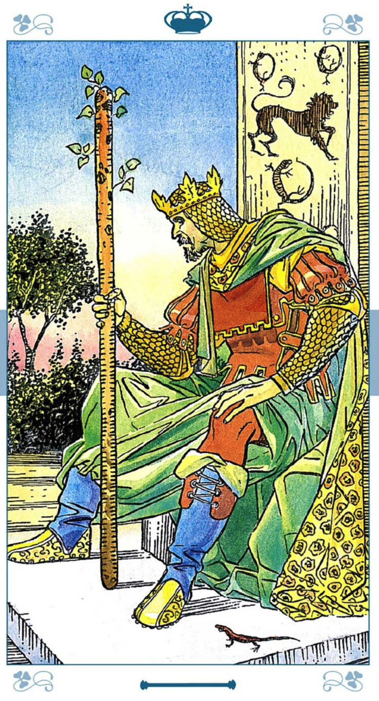 “Today’s a great day to set things in motion.” King Of Wands – Universal Tarot Deck &
