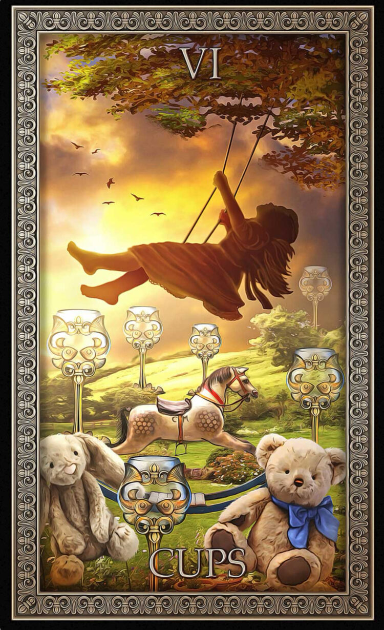 “Today’s a great day to nurture your inner child.” Six Of Cups – Tarot Grand Luxe Deck &