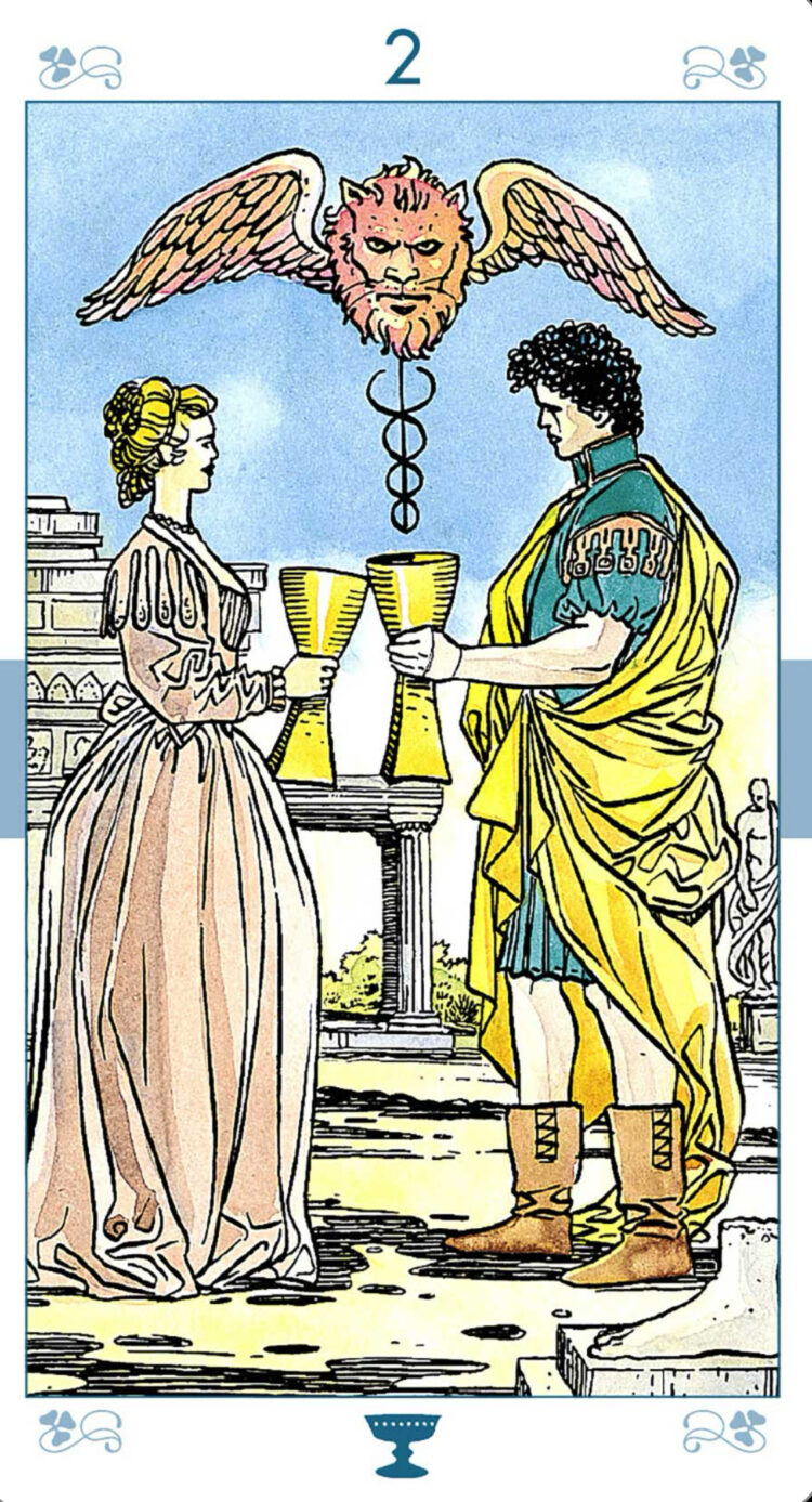 “Today’s a great day to spend some time with a friend.” Two Of Cups – Universal Tarot De