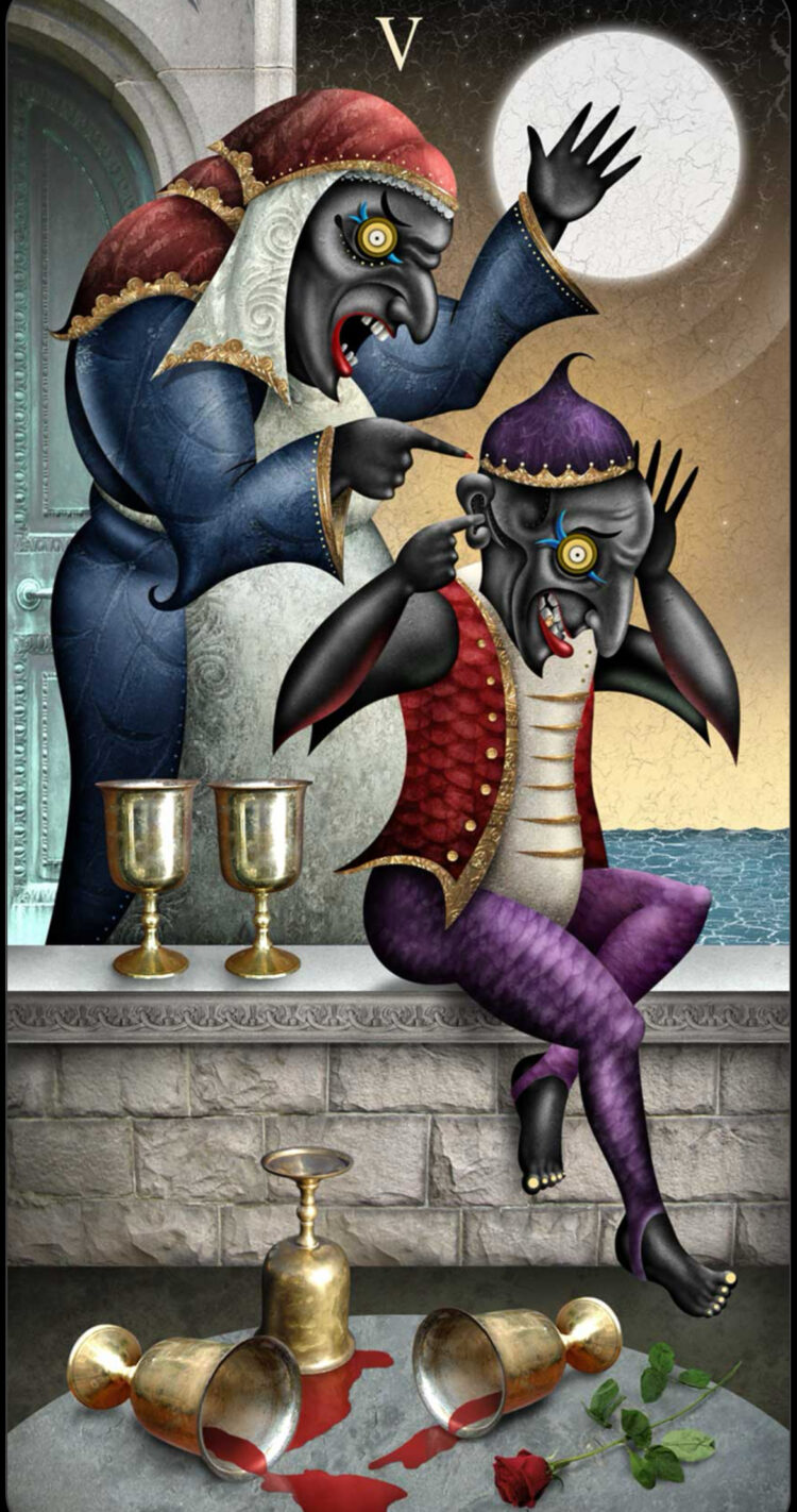 “Today’s a great day to address & heal your emotional distractions.” Five Of Cups –