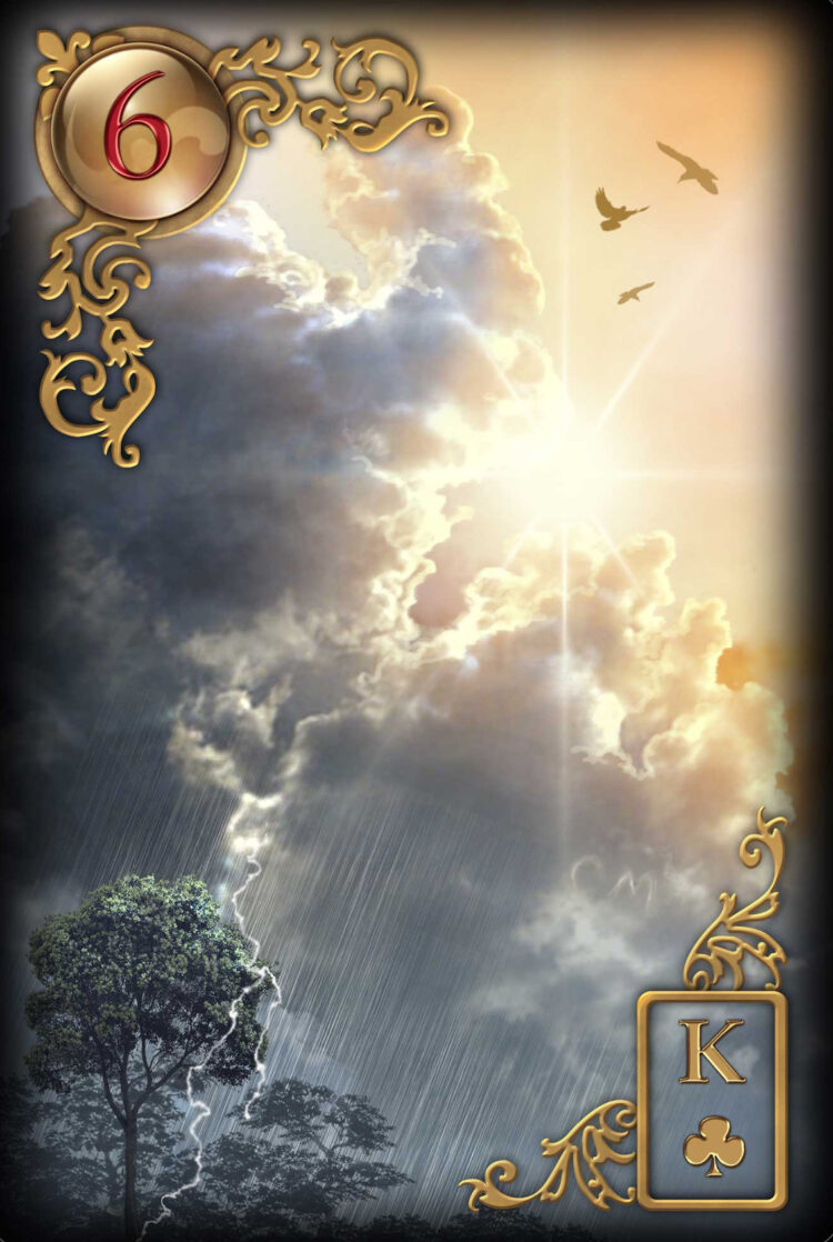 “Today’s a great day to wait for clarity.” The Clouds – Gilded Reverie Lenormand Deck &a