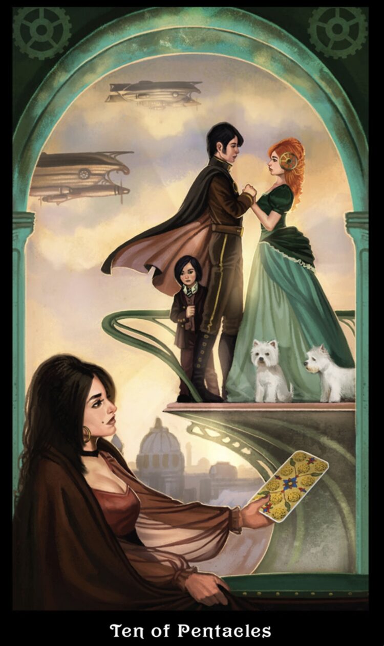“Today’s a great day to embrace the stability of your family/chosen family.” Ten Of Pentacles