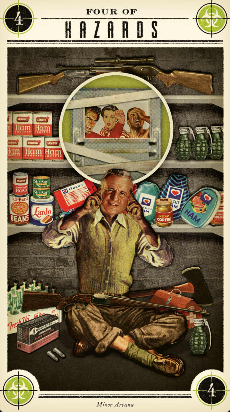 “Today’s a great day to ignore the excessive noise & distractions.” Four Of Hazards –