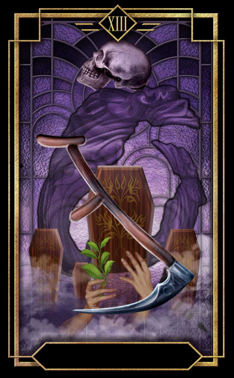 “Today’s a great day to accept the inevitable.” La Mort (Death) – Tarot Decoratif Deck &