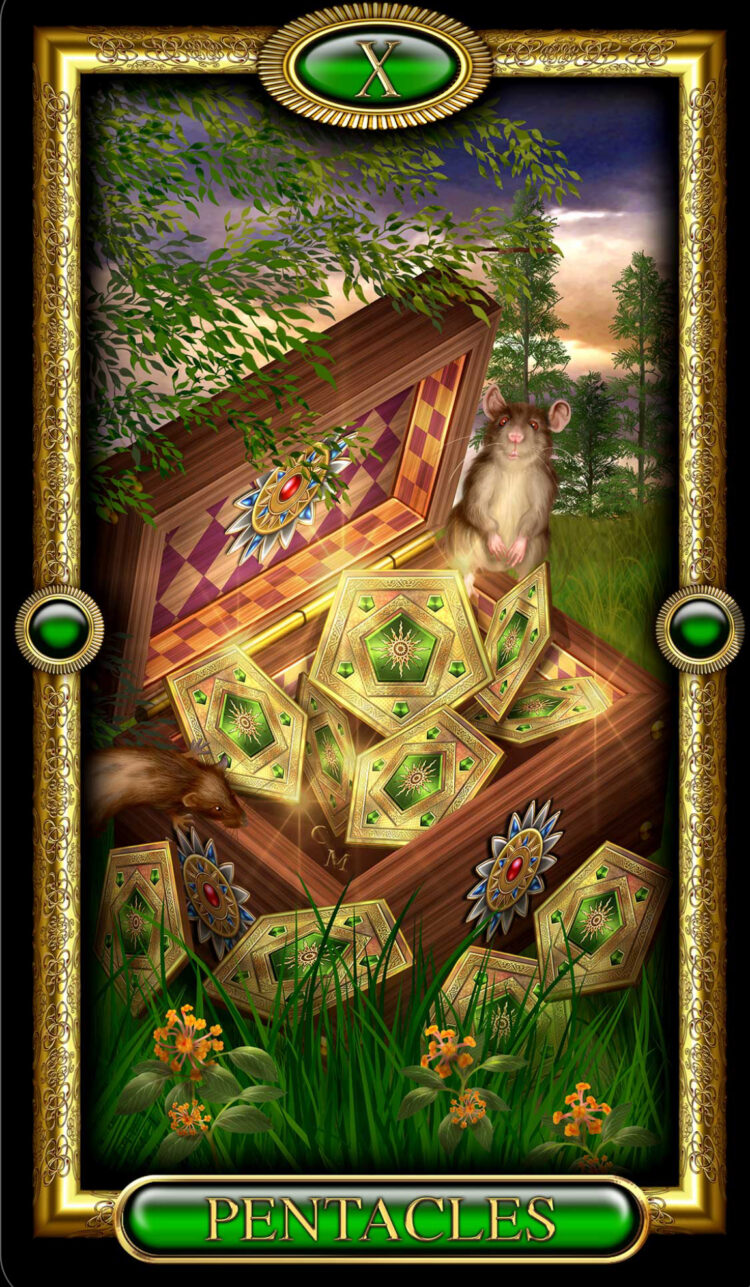 “Today’s a great day to invest in your family & friends.” Ten Of Coins – Tarot Royal