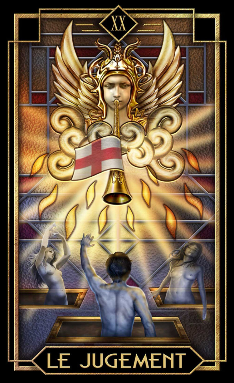“Today’s a great day to drop all unnecessary baggage.” Le Jugement – Tarot Decoratif Dec