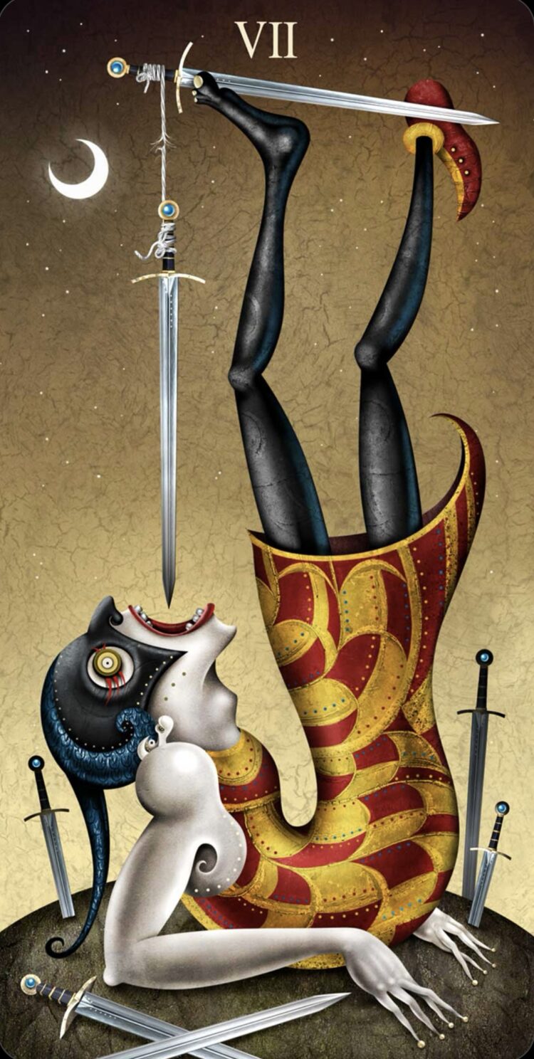 “Today’s a great day to leave before you say something you’ll regret.” Seven Of Swords ̵