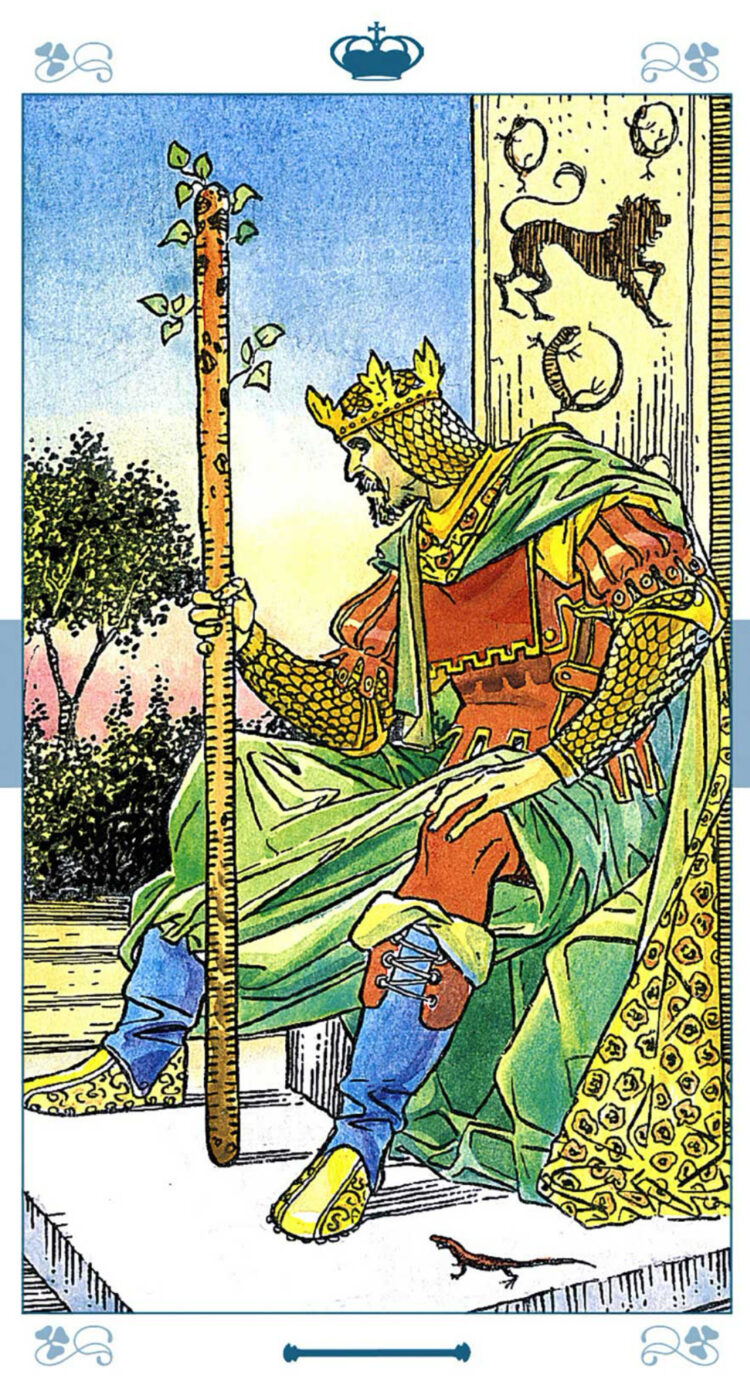 “Today’s a great day to lunge head first into your projects.” King Of Wands – The Univer
