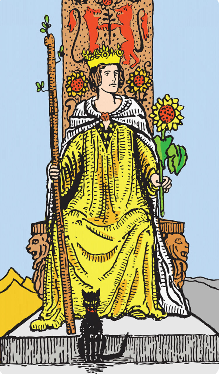 “Today’s a great day to sit firmly in what you’re passionate about.” Queen Of Wands –