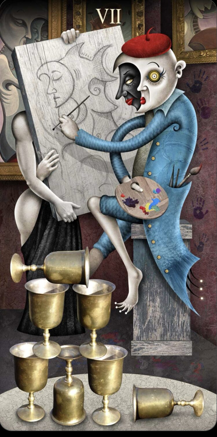 “Today’s a great day to avoid getting bogged down with the options.” Seven Of Cups – Dev
