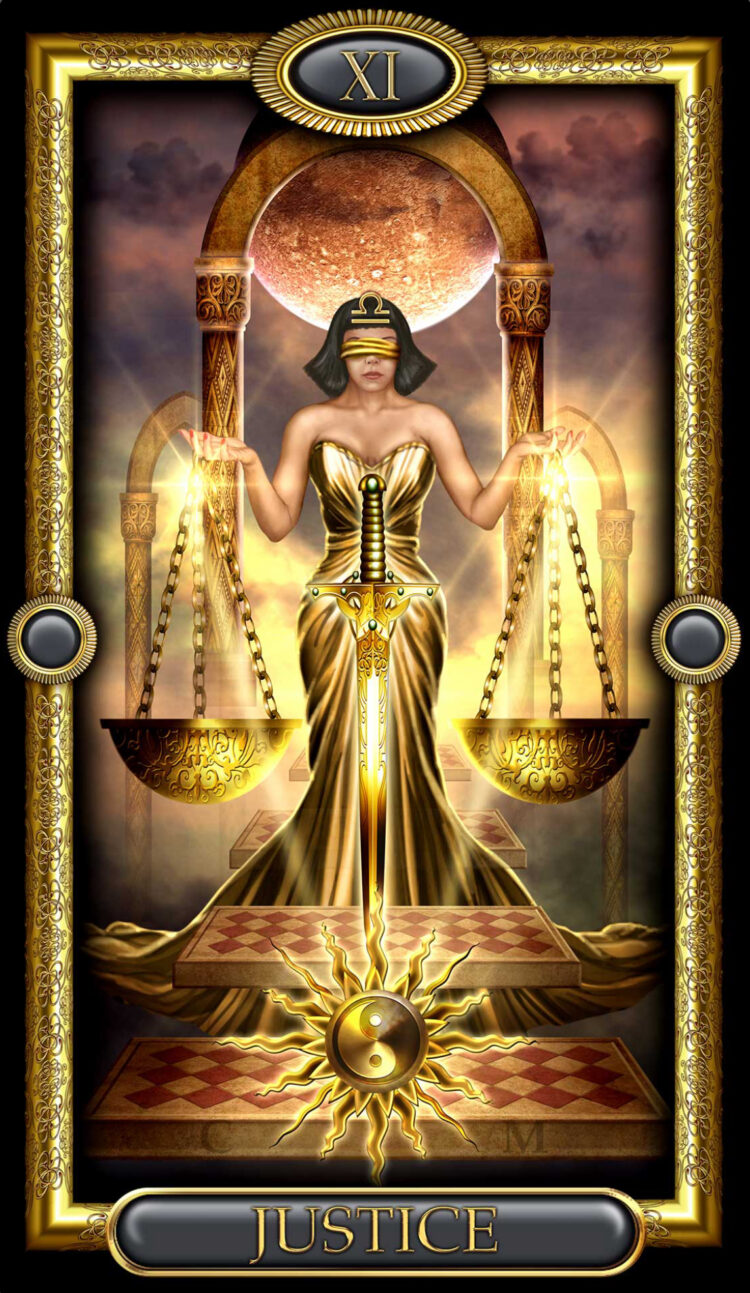 “Today’s a great day to let ‘fairness’ prevail.” Justice – Tarot Royale Deck & A