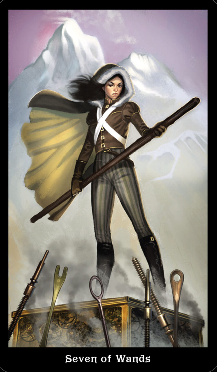 “Today’s a great day to fight those unseen forces for your transformation.” Seven Of Wands 