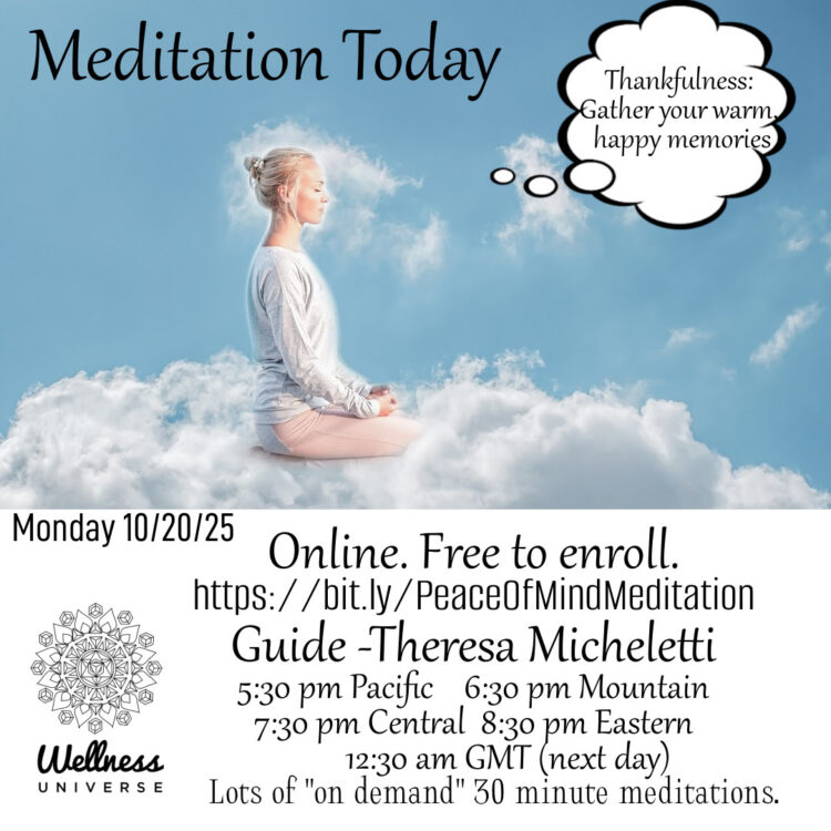 Join today’s meditation or catch the recording later. 60B42B1C-5EBE-4CFA-897A-994376BFD3E5