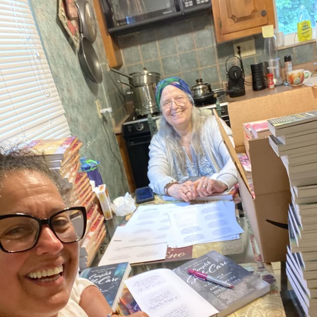 Elizabeth Kipp and Anna Pereira preparing for an event in May 2024.