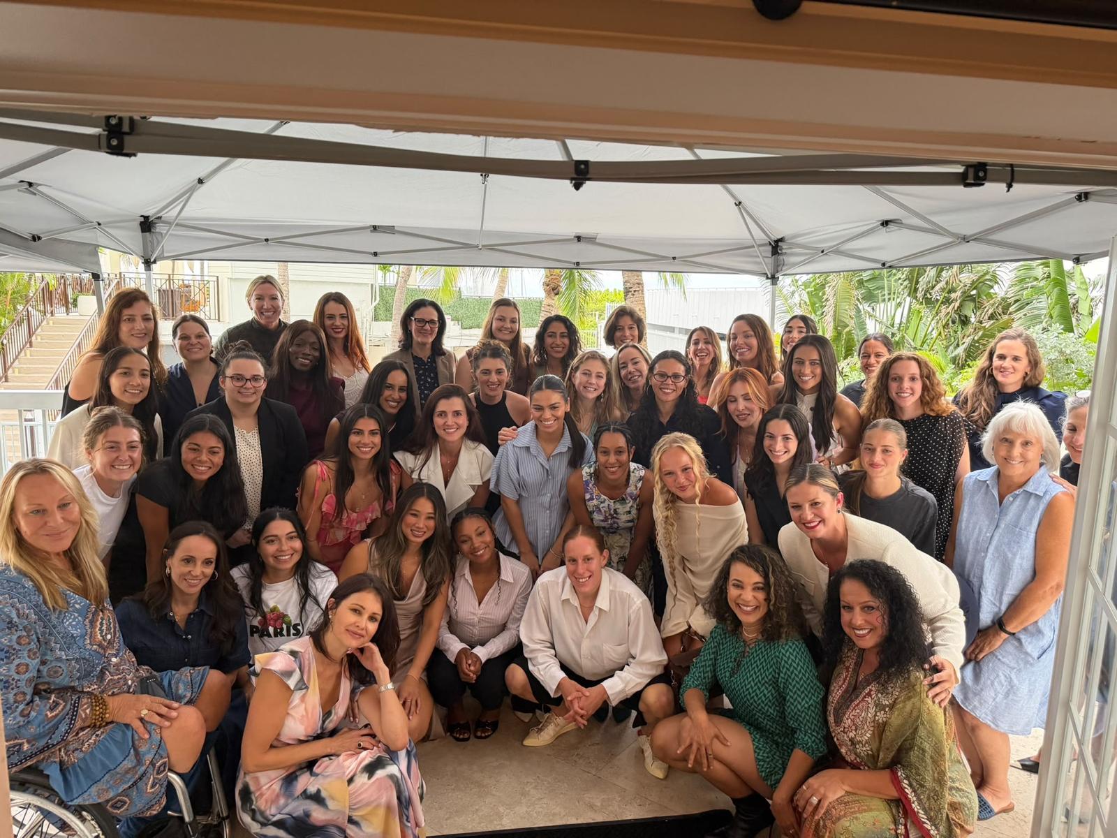 Group photograph from the inaugural HerSoccerex Founders Table Afternoon Tea in Miami