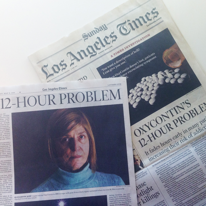 Image of a Los Angeles Times article featuring Elizabeth Kipp.