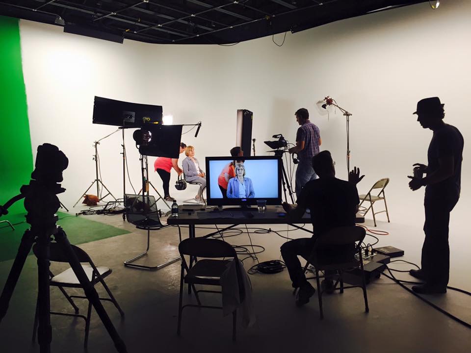Elizabeth Kipp on a production set in Kansas City.