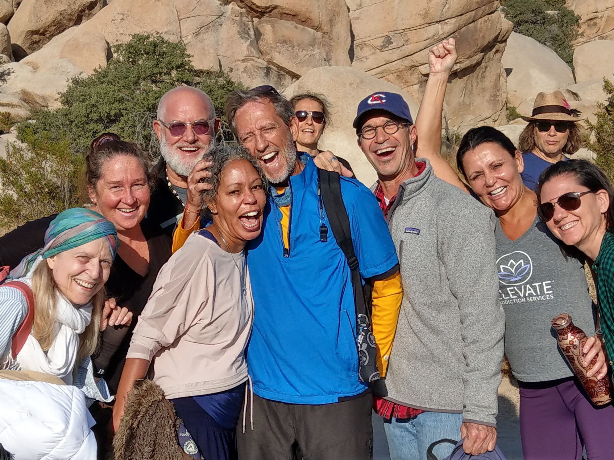 Elizabeth Kipp with friends in recovery.