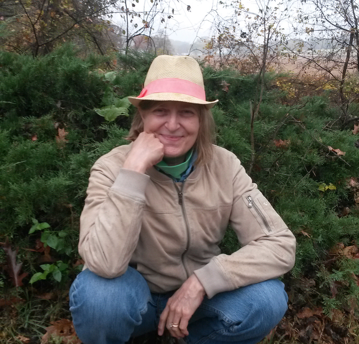Elizabeth Kipp outdoors wearing a hat.